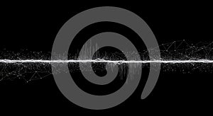 Digital data visualization background waveform