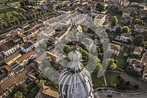 Aerial Image of Santa Sofia Bell Tower in Lendinara photo