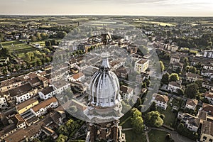 Aerial Image of Santa Sofia Bell Tower in Lendinara photo