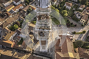 Aerial Image of Santa Sofia Bell Tower in Lendinara photo