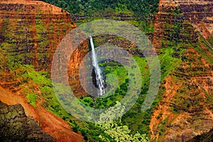 Stunning aerial view into Waimea Canyon