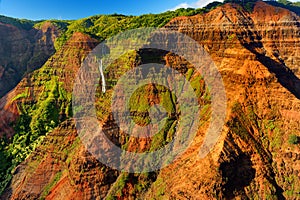 Stunning aerial view into Waimea Canyon, Kauai