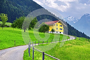 Stunning alpine landscape in canton Uri, Switzerland