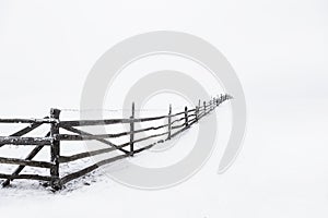 Stunning alpine landscape with sheepfold stockyard, Transylvania