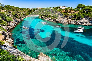 Stunning bay Cala Pi beach on Majorca island Spain