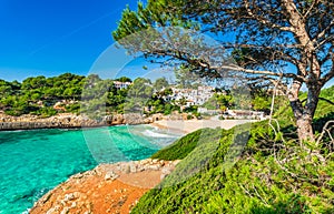 Stunning beach of Cala Anguila on Majorca, Spain.