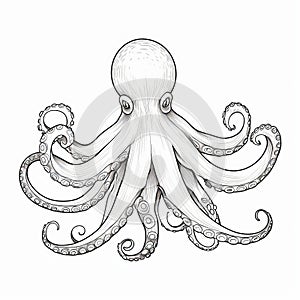 Stunning Black And White Octopus Art: Realistic Yet Stylized Ocean Academia