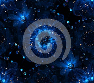 Stunning Blue Nebula Cosmic Background Texture