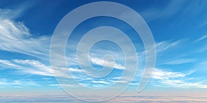 Stunning Blue Sky Cloudscape Panorama for Design Projects