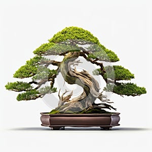 Stunning Bonsai Trees: White Backgrounds Showcase Beauty Of Miniature Art Form