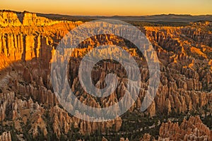 The stunning Bryce Canyon in all its glory as the sun sweeps across the canyon, amazing limetsone hoodoo with various shades of