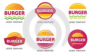 Stunning burger logos template ready to use photo