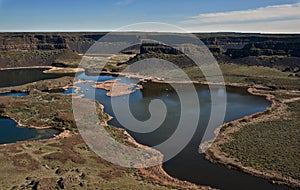 Stunning Canyon with Lakes - Dry Falls, Washington