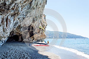 Stunning cave in the seacoast of Palinuro Cilento Italy