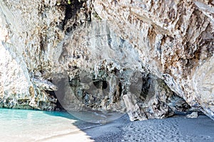 Stunning cave in the seacoast of Palinuro Cilento Italy