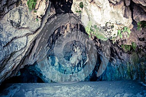 Stunning cave in the seacoast of Palinuro Cilento Italy