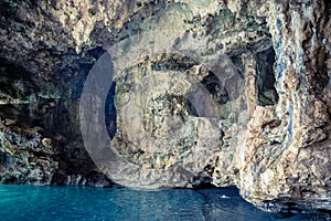 Stunning cave in the seacoast of Palinuro Cilento Italy