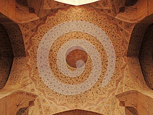 Stunning ceiling decorations at the Ali Qappu palace in Isfahan