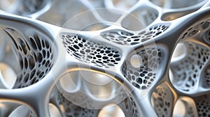 Abstract Cellular Structure with Intricate Patterns and Shapes