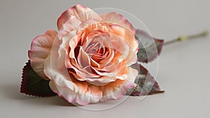Artificial Beauty: A Close-up of a Fake Rose Flower photo