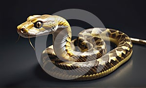 Golden Python: A Majestic Serpent in Close-Up