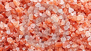 Stunning CloseUp of Himalayan Pink Salt Unveiling Intricate Crystal Formations and Subtle Color Gradations photo