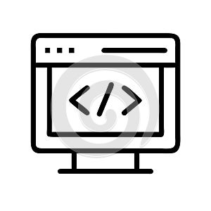 Stunning coding interface on modern computer screen with HTML code