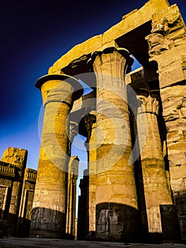 Stunning Columns Luxor Temple, in Luxor Egypt.