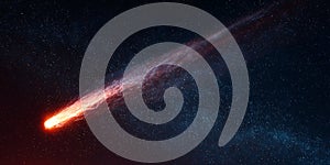 Stunning Comet Streaking Across Night Sky