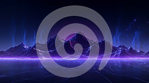 A stunning computer-generated mountain range landscape. Generative ai