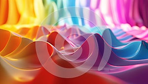 A stunning 3D render of an abstract multicolor spectrum