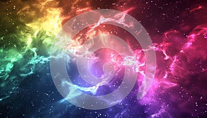 A stunning 3D render of an abstract multicolor spectrum