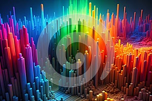 A Stunning 3D Render of an Abstract Multicolor Spectrum