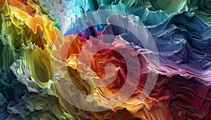 A stunning 3D render of an abstract multicolor spectrum