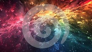 A stunning 3D render of an abstract multicolor spectrum