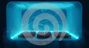 Data processors immersed in cryogenic vapor