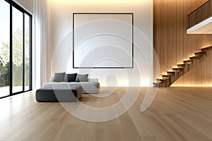 Contemporary Loft Apartment Interior in 3D Render - Panoramic View