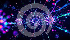 Microscopic Virus Network A 3D Visualization of Viral Connections