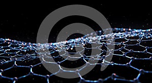 Abstract scientific digital wave structure art