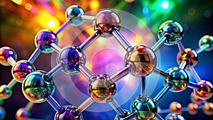 Stunning 3D Visualization of an Osmium Atom Molecule A Panoramic Exploration of Atomic Structure and Chemical Bonding photo