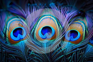 Stunning details Macro shots unveil the beauty of peacock plumes