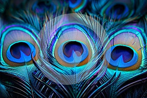 Stunning details Macro shots unveil the beauty of peacock plumes