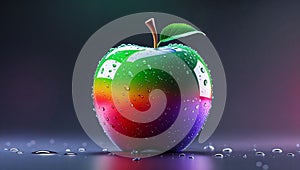 Vibrant Gradient Apple with Glossy Finish