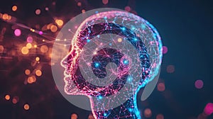 Brain Network: Digital Human Mind Concept