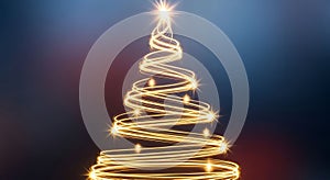 Abstract Glowing Christmas Tree