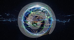 Global Network Connections: Earth in Space