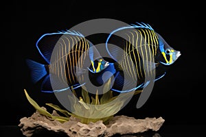 A stunning display of couple Orinoco Angel fish Ai generated