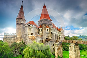 The stunning famous corvin castle,Hunedoara,Transylvania,Romania,Europe