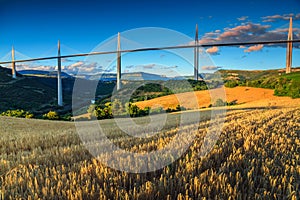 Stunning famous viaduct of Millau,Aveyron region,France,Europe