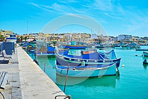the stunning fishing harbour of Marsaxlokk
